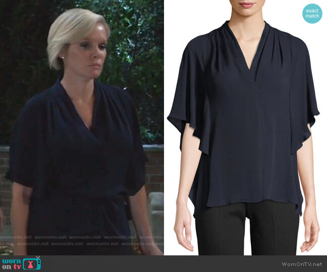 Carin Blouse by Kobi Halperin worn by Ava Jerome (Maura West) on General Hospital