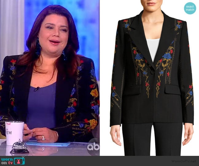 Carolyn Floral Embroidered Jacket by Kobi Halperin worn by Ana Navarro on The View