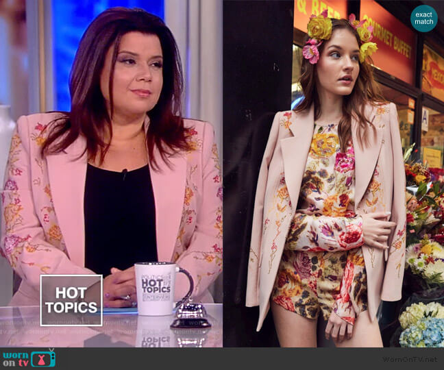 Carolyn Floral Embroidered Blazer by Kobi Halperin worn by Ana Navarro on The View