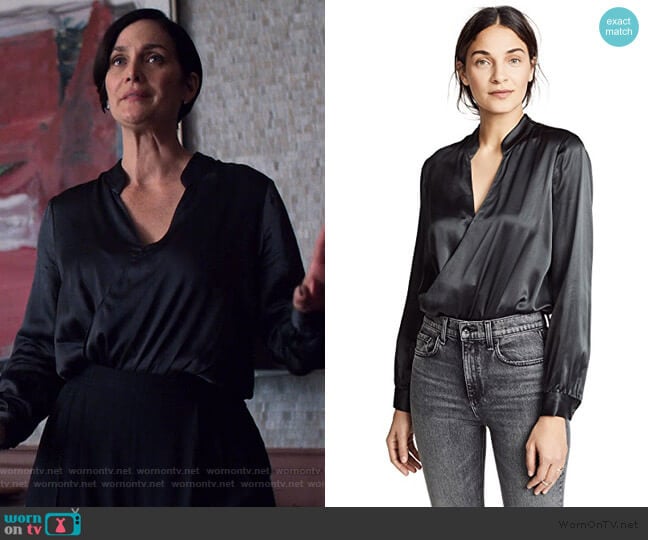 Marcella Bodysuit by L'Agence worn by Jeryn Hogarth (Carrie-Anne Moss) on Jessica Jones