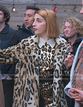 Lauren’s leopard print dress and coat on Younger