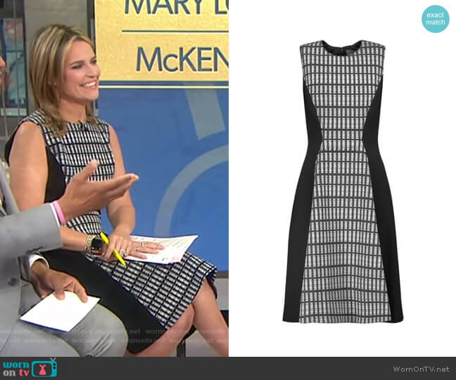 Sleeveless Flared Dress by Lela Rose  worn by Savannah Guthrie on Today