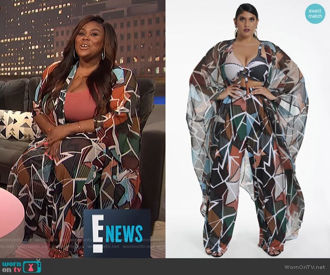 Lindsey Cover Up and Nipsey Pants by Rue107 worn by Nina Parker on E! News