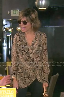 Lisa's snake print blouse on The Real Housewives of Beverly Hills