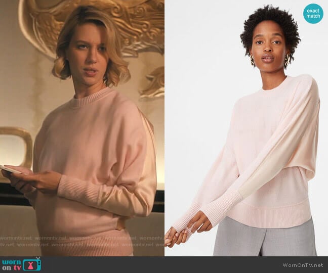 Lorenny Sweater in Flamingo by Club Monaco worn by Petra Solano (Yael Grobglas) on Jane the Virgin