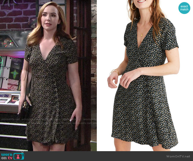 Madewell Button Wrap Dress worn by Mariah Copeland (Camryn Grimes) on The Young and the Restless