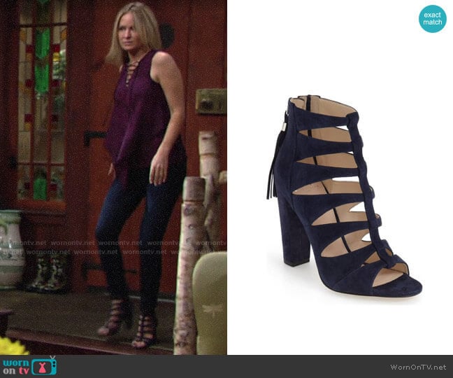 Marc Fisher Hindera Sandal by Marc Fisher LTD worn by Sharon Newman (Sharon Case) on The Young and the Restless