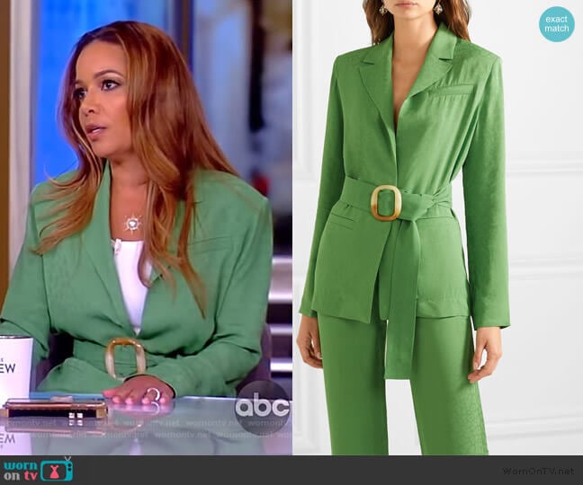 WornOnTV: Sunny’s green belted blazer and pants on The View | Sunny ...