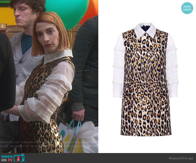 Brocade Leopard Dress by Miu Miu worn by Lauren (Molly Bernard) on Younger