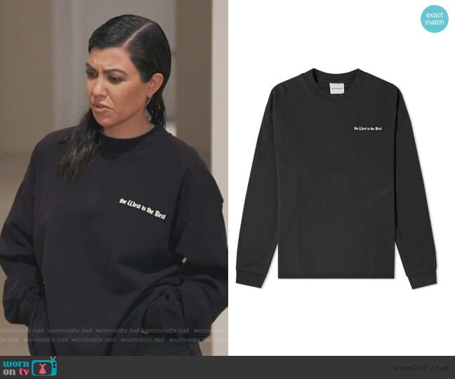 I Love the West Sweater by Nasaseasons worn by Kourtney Kardashian on Keeping Up with the Kardashians