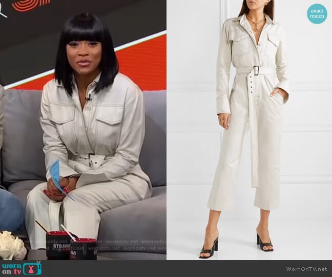 Workwear Belted Jumpsuit by Orseund Iris worn by Keke Palmer on Good Morning America