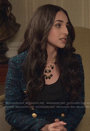 Princess Zahrani’s blue tweed jacket on Designated Survivor