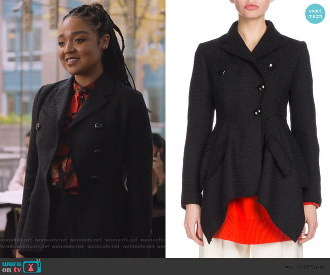 Asymmetric Tweed Blazer by Proenza Schouler worn by Kat Edison (Aisha Dee) on The Bold Type