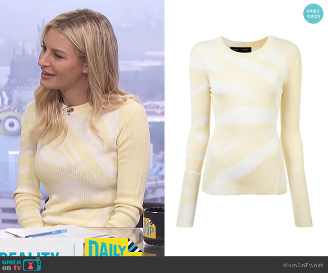 Tie Dye Rib Knit Top by Proenza Schouler worn by Morgan Stewart on E! News