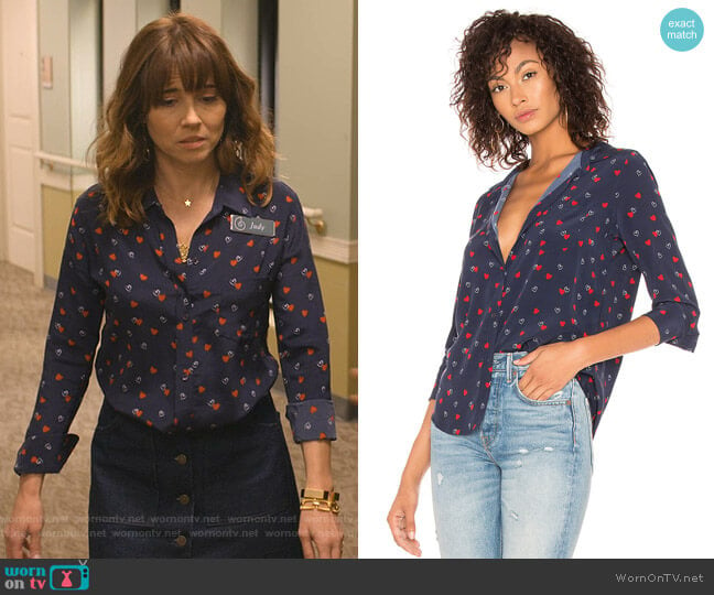 Kate Blouse by Rails worn by Judy Hale (Linda Cardellini) on Dead to Me