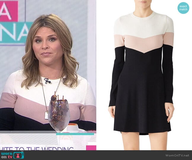 Colorblock Mini Dress by RED Valentino worn by Jenna Bush Hager on Today