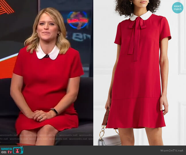 Crepe Dress by RED Valentino worn by Sara Haines on Good Morning America