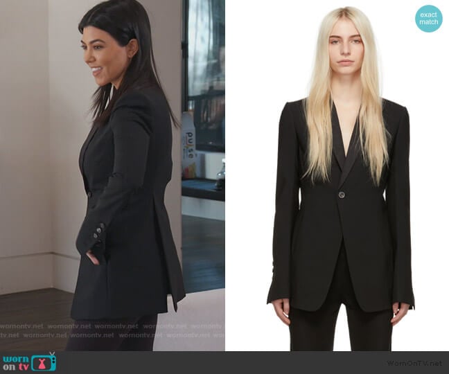 WornOnTV: Kourtney’s black button cuffs blazer on Keeping Up with the ...