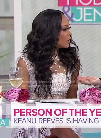 Robin Givens’s white lace dress on Today