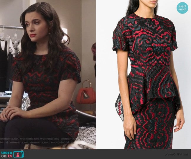 Foster Peplum Top by Roland Mouret worn by Jane Sloan (Katie Stevens) on The Bold Type