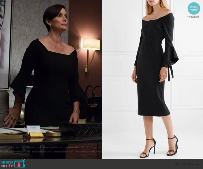 Hitchcock Dress by Roland Mouret worn by Jeryn Hogarth (Carrie-Anne Moss) on Jessica Jones