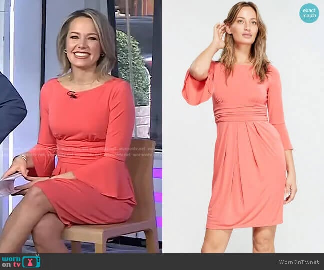 Ruched Bell Sleeve Dress by Eliza J worn by Dylan Dreyer on Today