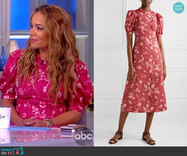 WornOnTV: Sunny’s pink floral print midi dress on The View | Sunny ...