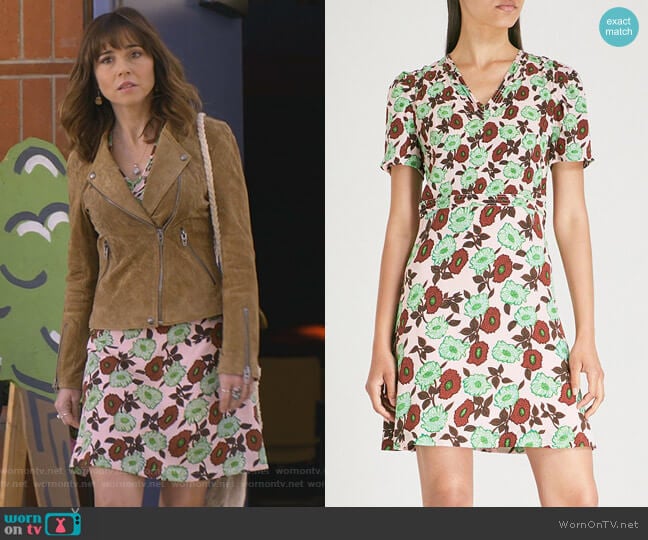 Antropique Dress by Sandro worn by Judy Hale (Linda Cardellini) on Dead to Me