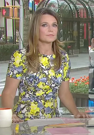 Savannah’s yellow floral dress on Today
