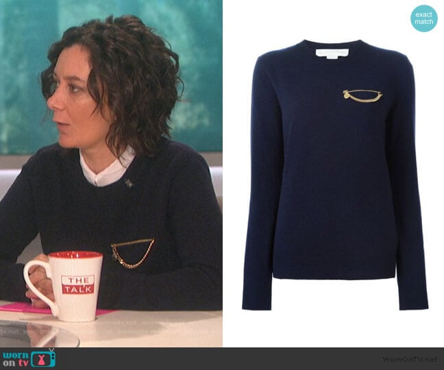 Falabella Sweater by Stella McCartney worn by Sara Gilbert on The Talk