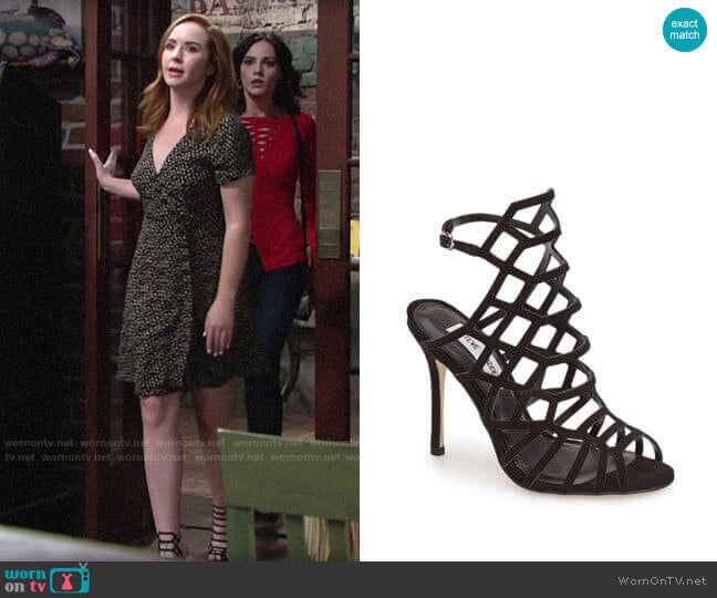 Steve Madden Slithur Sandals worn by Mariah Copeland (Camryn Grimes) on The Young and the Restless