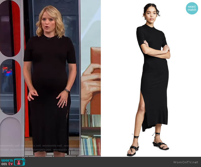 Mackay Rib Dress by Twenty Montreal worn by Sara Haines on Good Morning America