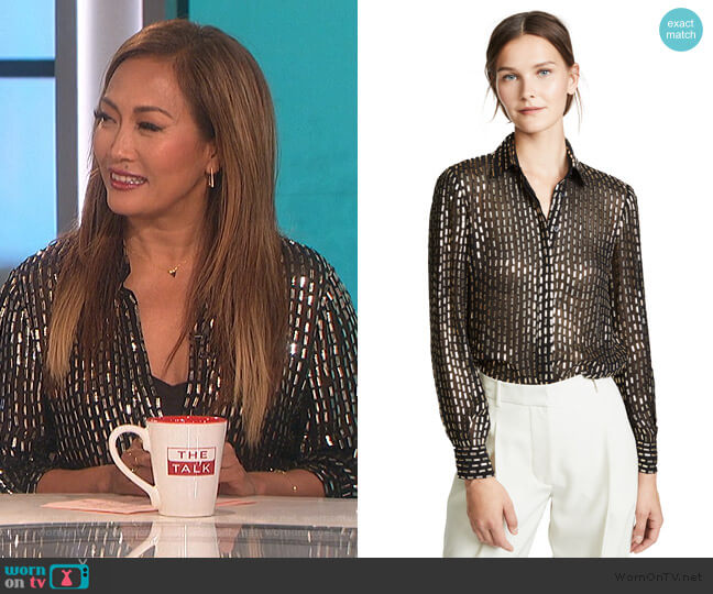 Mosaico Top by Temperley London worn by Carrie Inaba on The Talk