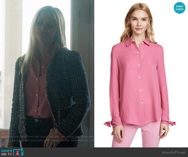 Theory Tie Cuff Shirt worn by Madeline Martha Mackenzie (Reese Witherspoon) on Big Little Lies