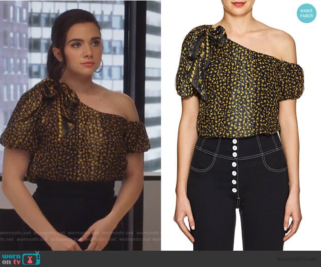 Femi Floral Silk Top by Ulla Johnson worn by Jane Sloan (Katie Stevens) on The Bold Type