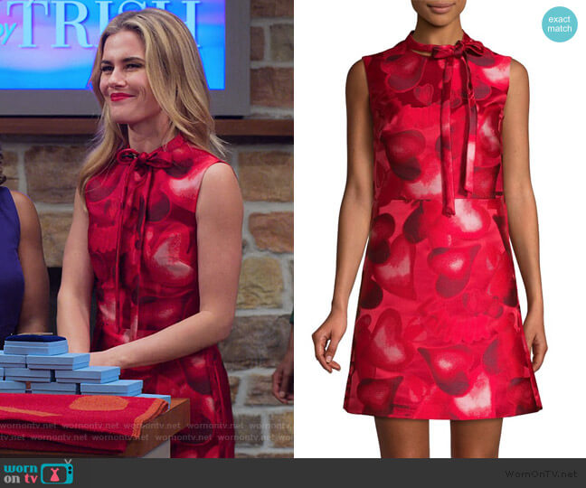 Amour Printed Shift Dress by Valentino worn by Trish Walker (Rachael Taylor) on Jessica Jones