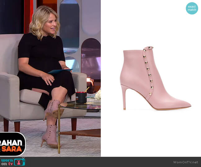 Rockstud Ankle Boots by Valentino worn by Sara Haines on Good Morning America