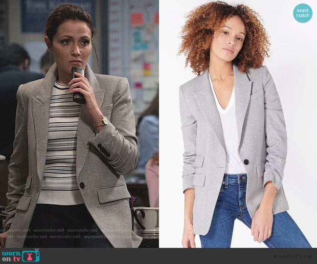 Emily’s gray blazer on Designated Survivor