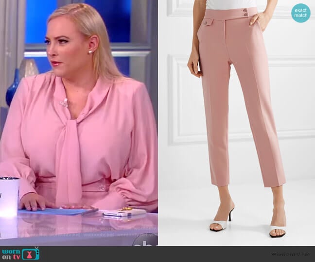 Renzo crepe tapered pants by Veronica Beard worn by Meghan McCain on The View