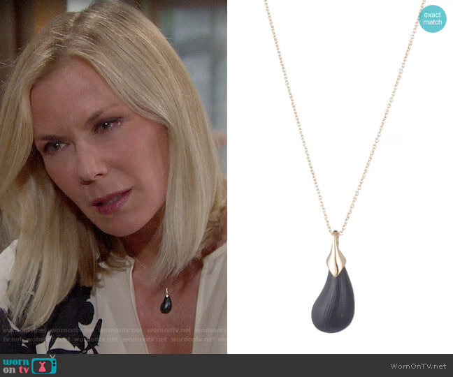 Alexis Bittar Dewdrop Pendant Necklace worn by Brooke Logan (Katherine Kelly Lang) on The Bold and the Beautiful