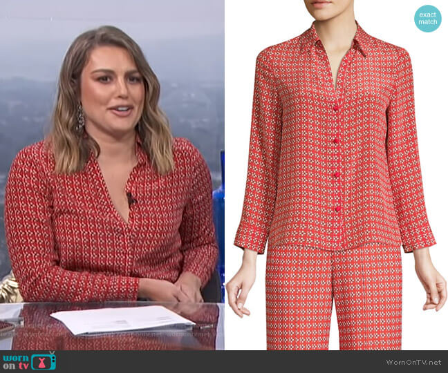 Eloise Blouse by Alice + Olivia worn by Carissa Loethen Culiner on E! News