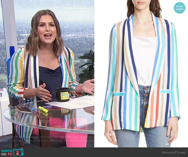 Kylie JAcket by Alice + Olivia  worn by Carissa Loethen Culiner on E! News