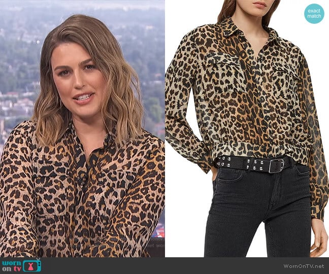 Adeliza Leppo Blouse by All Saints worn by Carissa Loethen Culiner on E! News