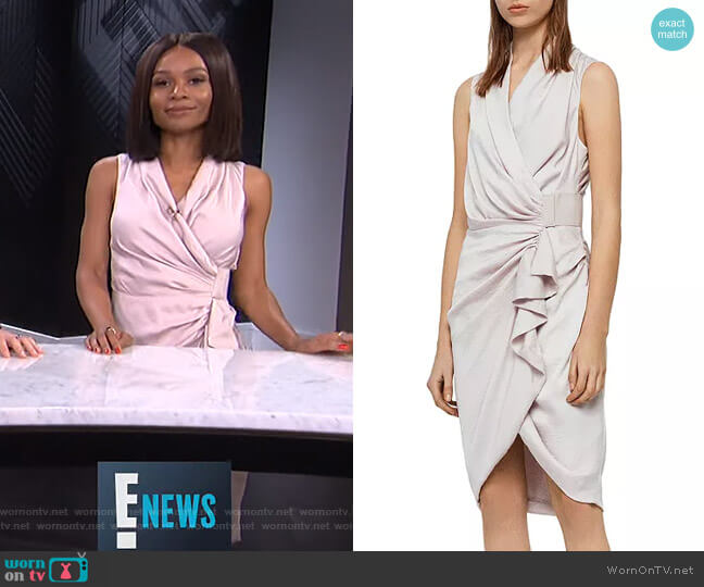 WornOnTV: Zuri’s sleeveless wrap dress on E! News | Zuri Hall | Clothes ...