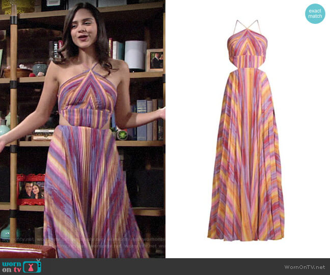 Amur Janet Gown worn by Lola Rosales (Sasha Calle) on The Young and the Restless