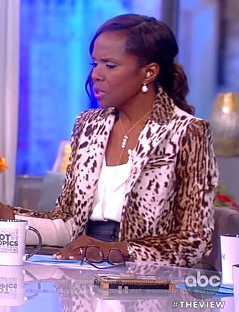 Debora Roberts’s animal print blazer on The View