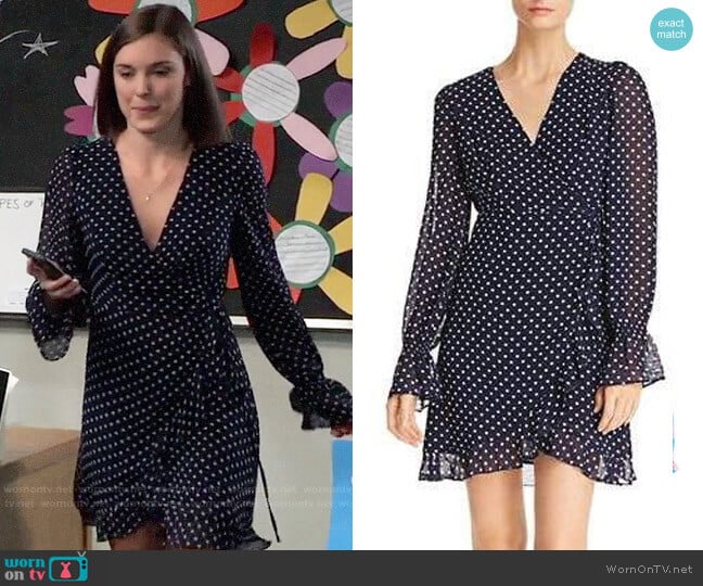WornOnTV: Willow's navy polka dot wrap dress on General Hospital | Katelyn  MacMullen | Clothes and Wardrobe from TV