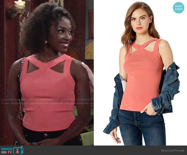 Bailey 44 Cerebral Sweater Top with Cutouts worn by Ana Hamilton (Loren Lott) on The Young and the Restless