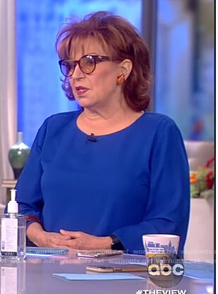 Joy’s blue bell sleeve blouse on The View