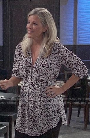 Carly's floral maternity tunic on General Hospital